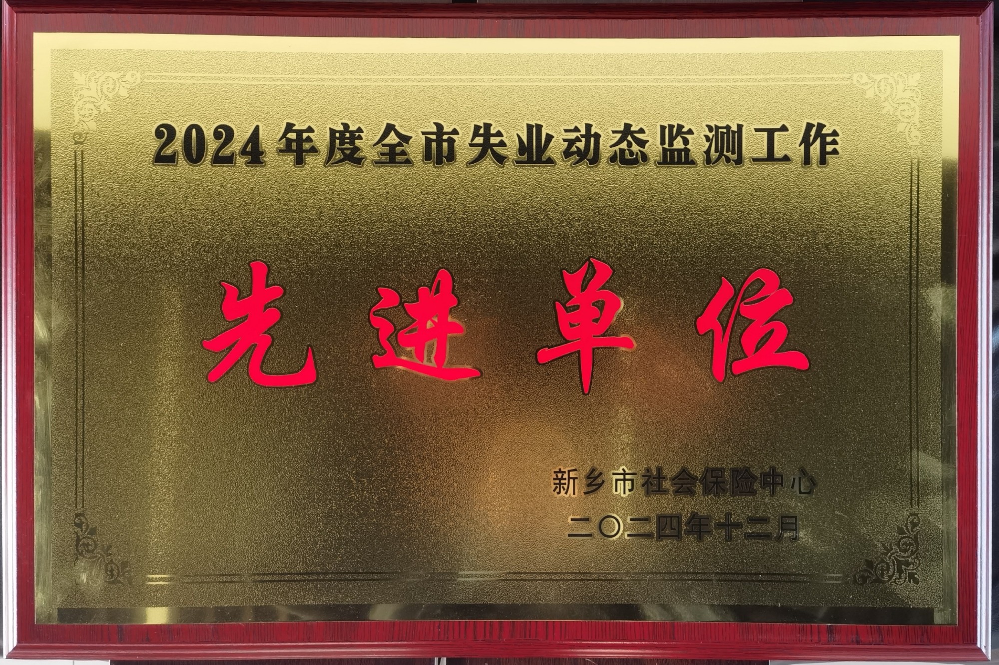 開來濕克威防水科技獲新鄉(xiāng)市2024年度失業(yè)動態(tài)監(jiān)測工作先進(jìn)單位